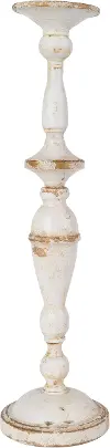 19  Distressed Cream Candle Holder