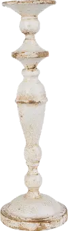 16  Distressed Cream Candle Holder