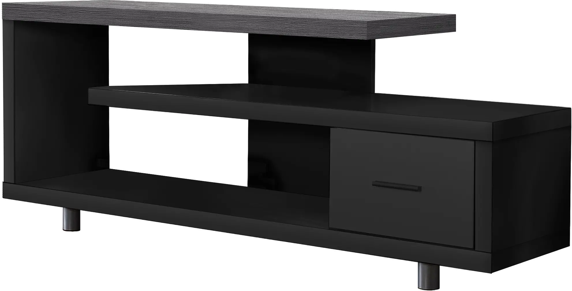 Modern Black and Gray 60 Inch TV Stand-1