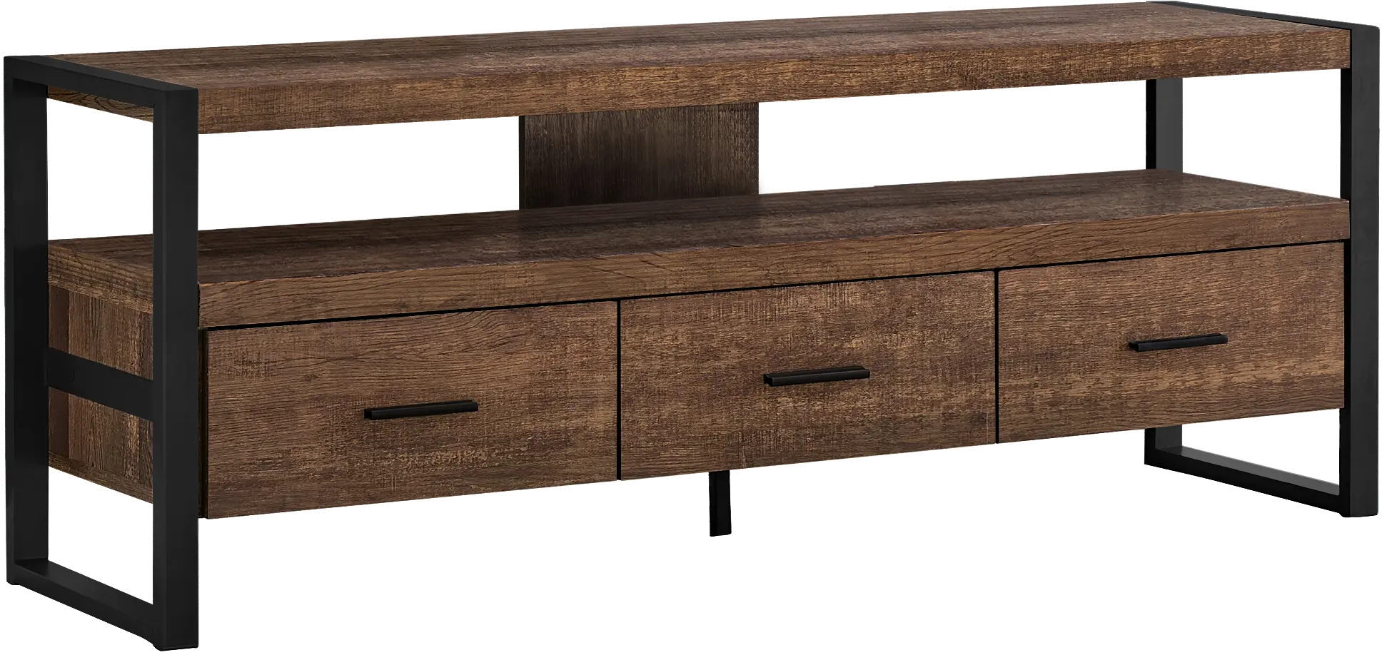 Industrial Brown 3 Drawer TV Stand-1