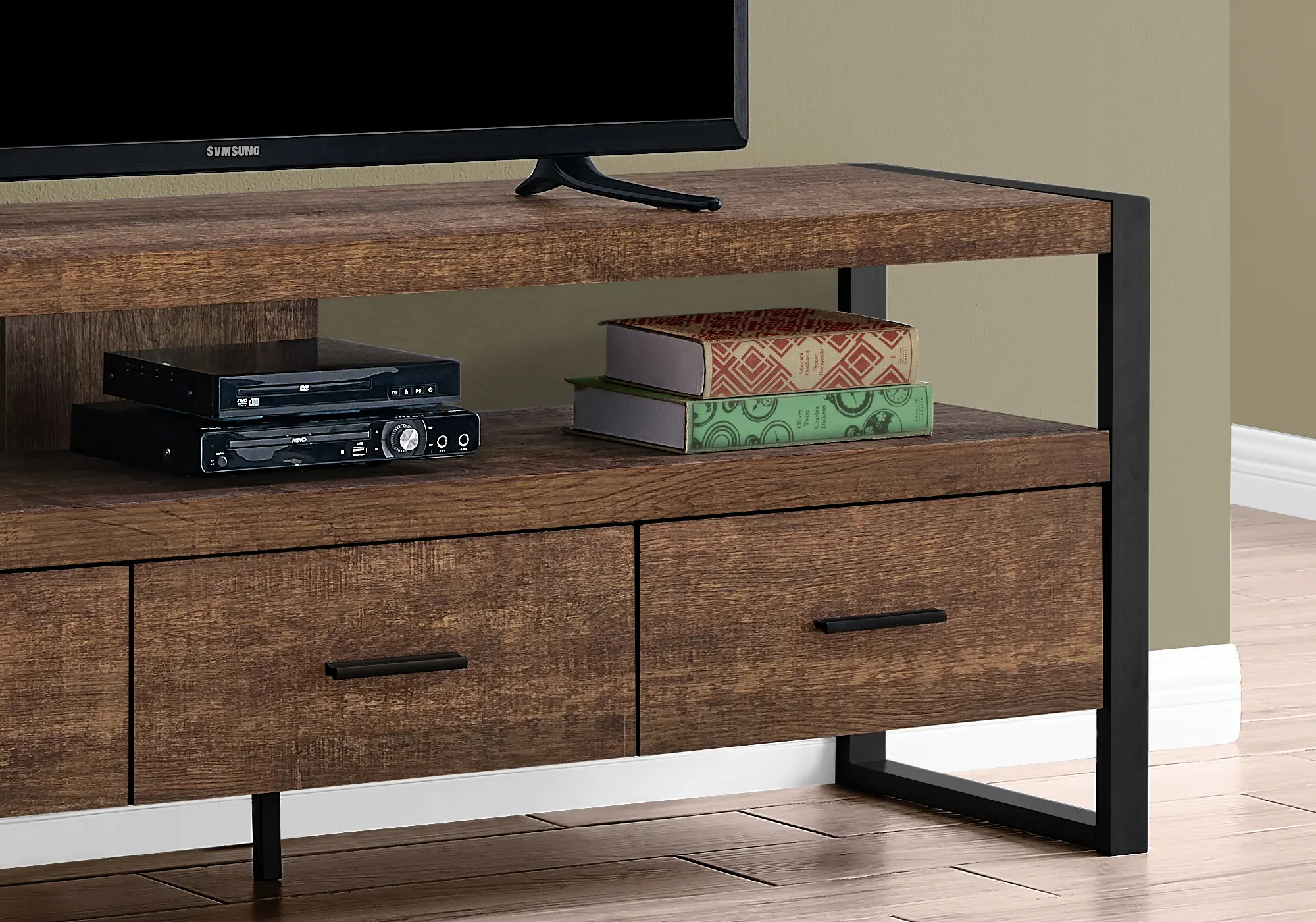 Industrial Brown 3 Drawer TV Stand-3