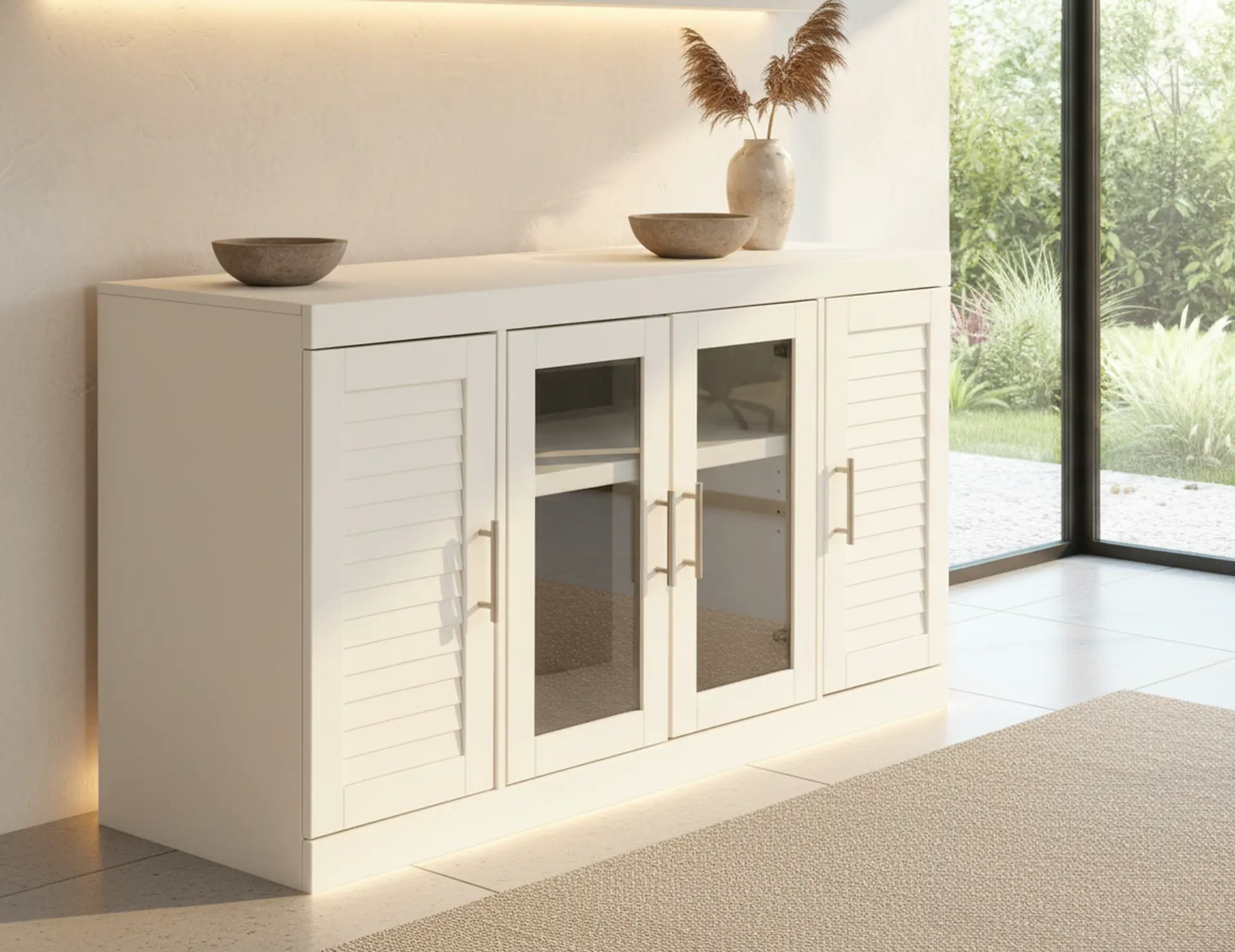 Catrina White 56  TV Stand-2