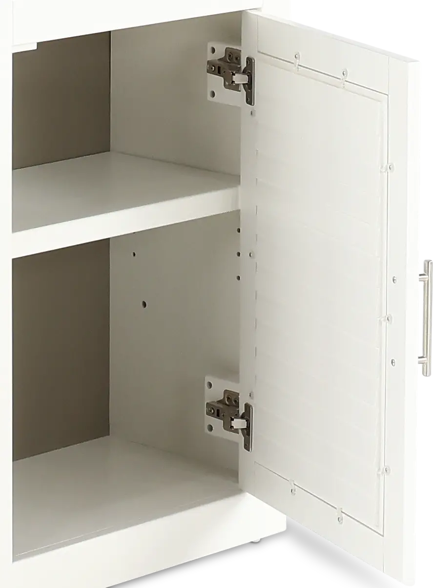 Catrina White 22  Bookcase with Reversible Door-12