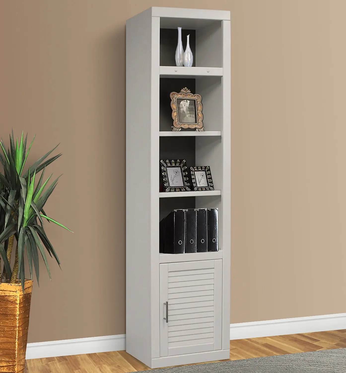 Catrina White 22  Bookcase with Reversible Door-2