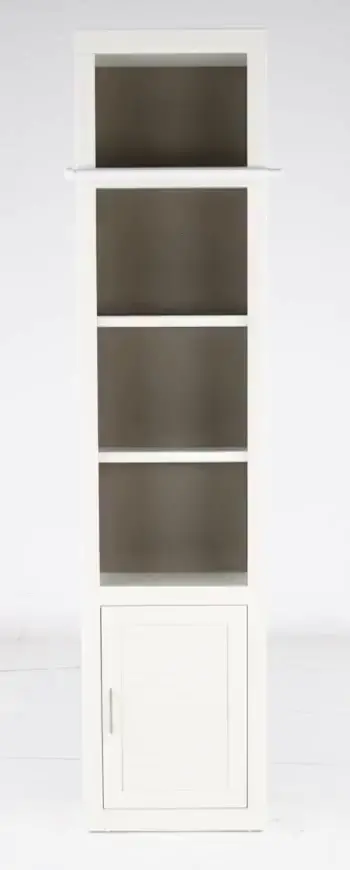 Catrina White 22  Bookcase with Reversible Door-5