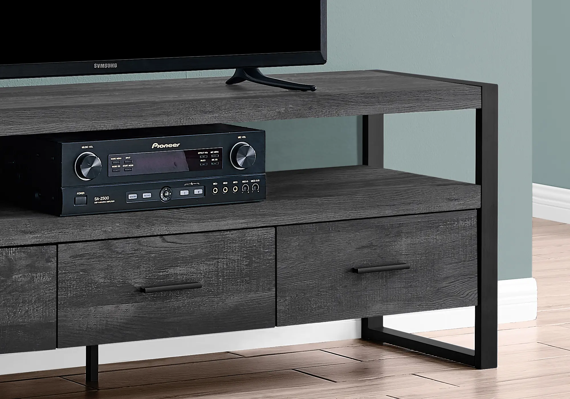 Industrial Black 3 Drawer TV Stand-3