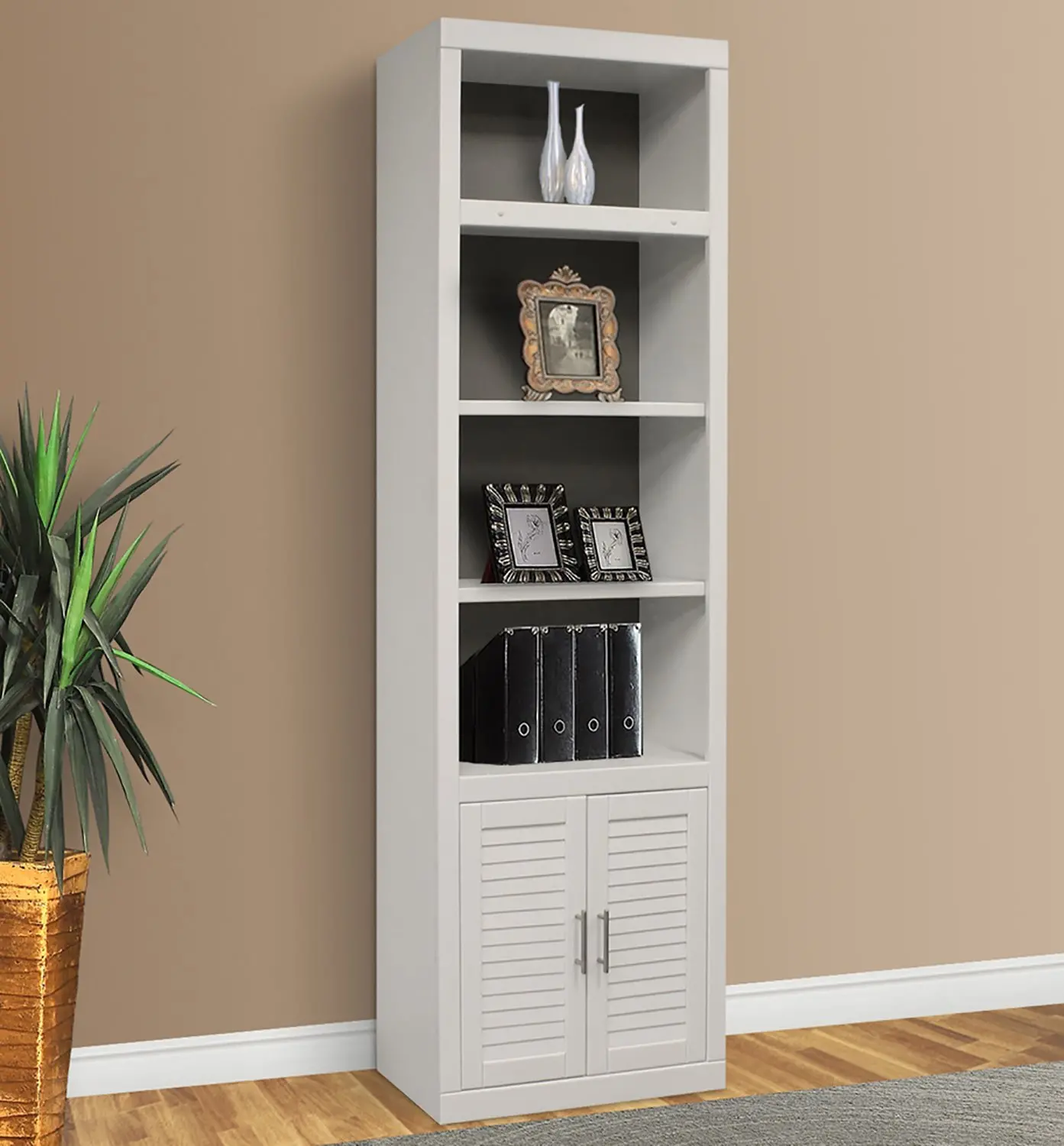 Catrina White 32  Bookcase with Reversible Door-2
