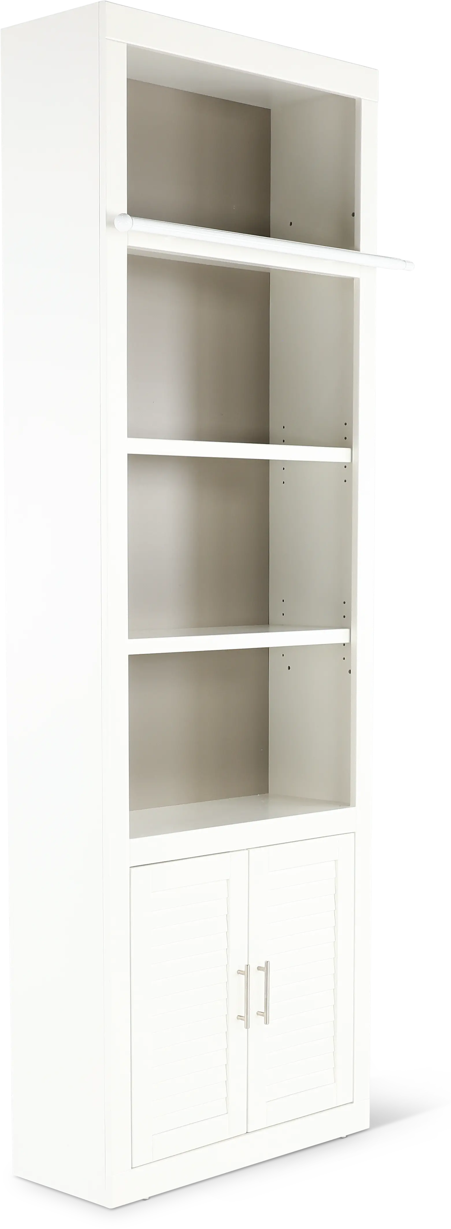Catrina White 32  Bookcase with Reversible Door-4
