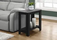 Milford Black Side Table with Gray Top