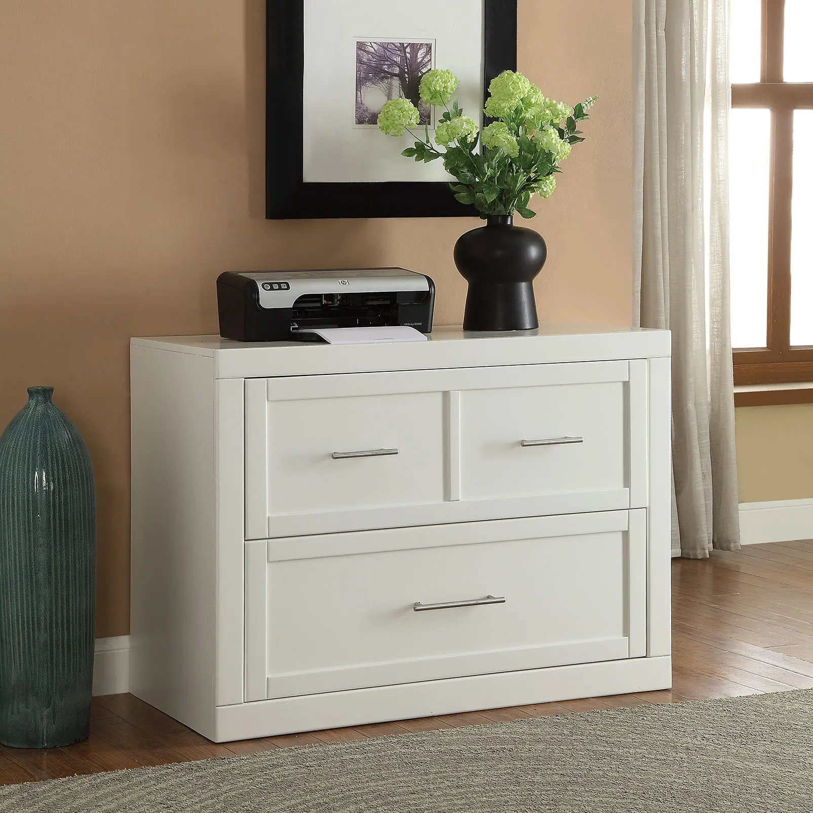 Catrina White 2 Drawer Lateral File Cabinet-2