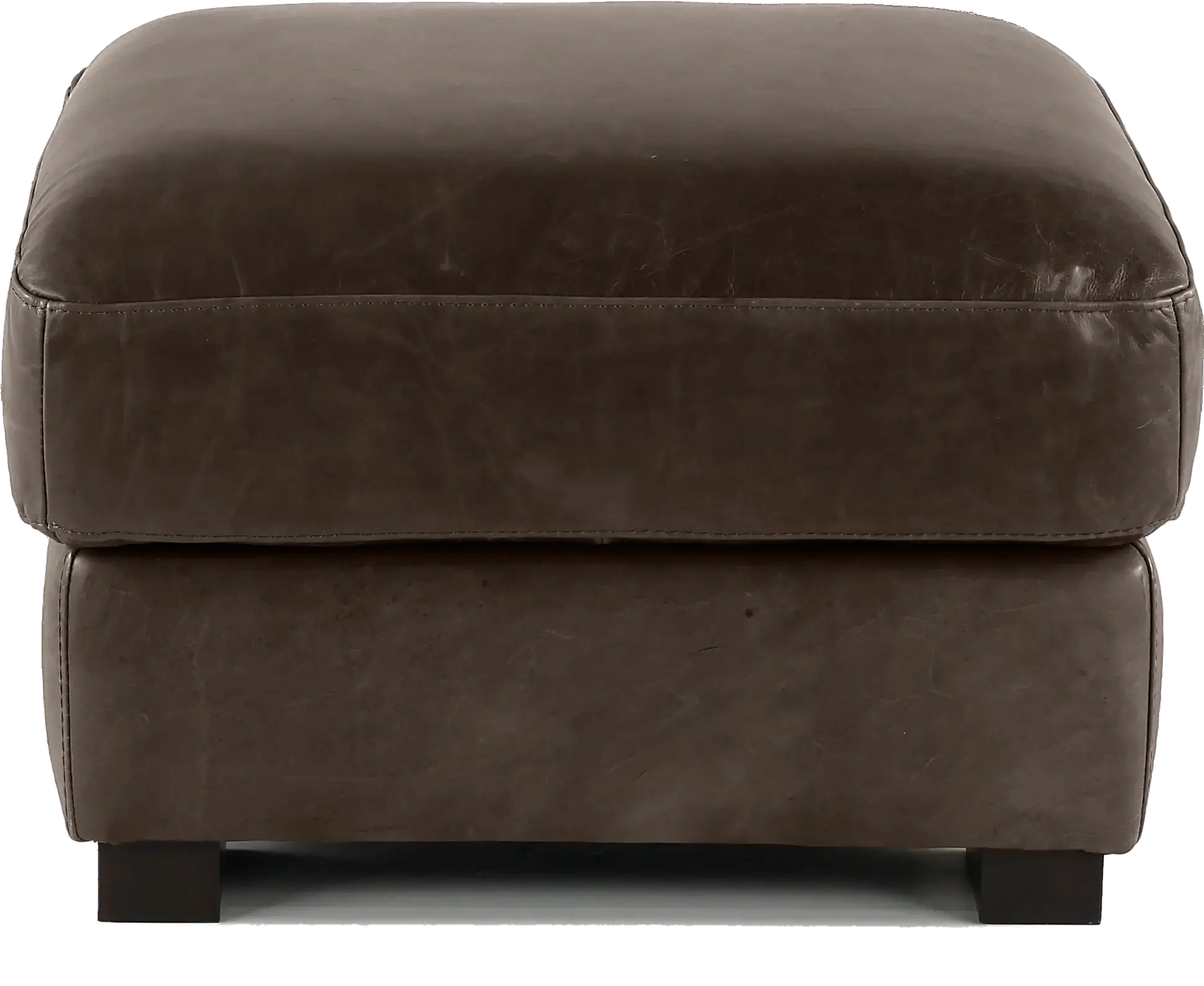 Dakota Brown Leather Ottoman-3