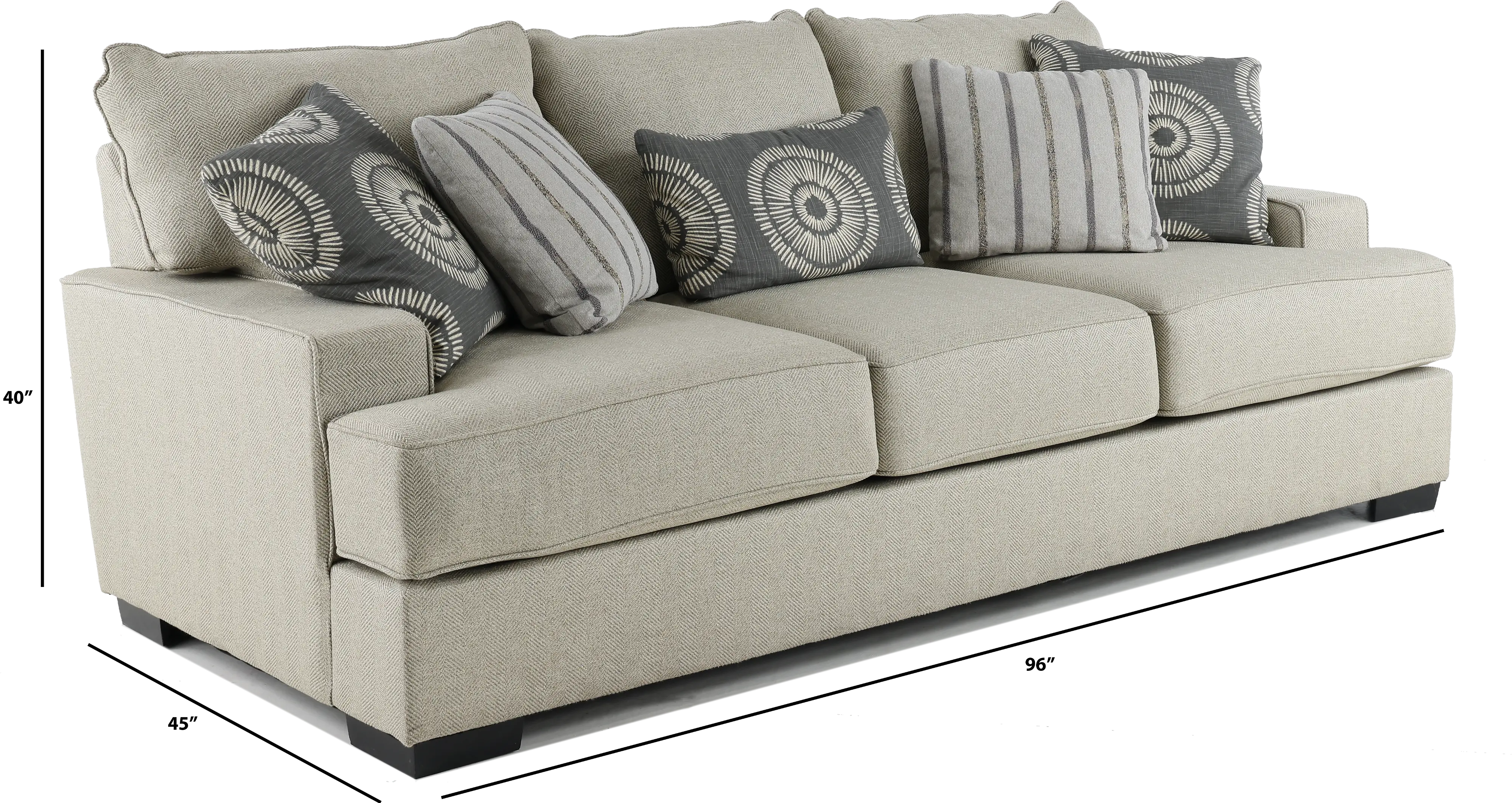 RAGSOF Raven Flax Gray Sofa-3