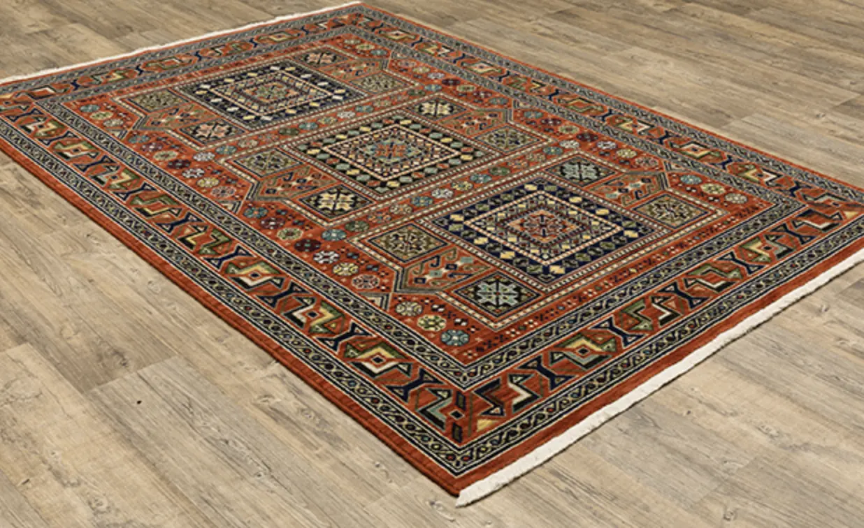 Lilihan 5 x 8 Medium Red and Multi Area Rug-2
