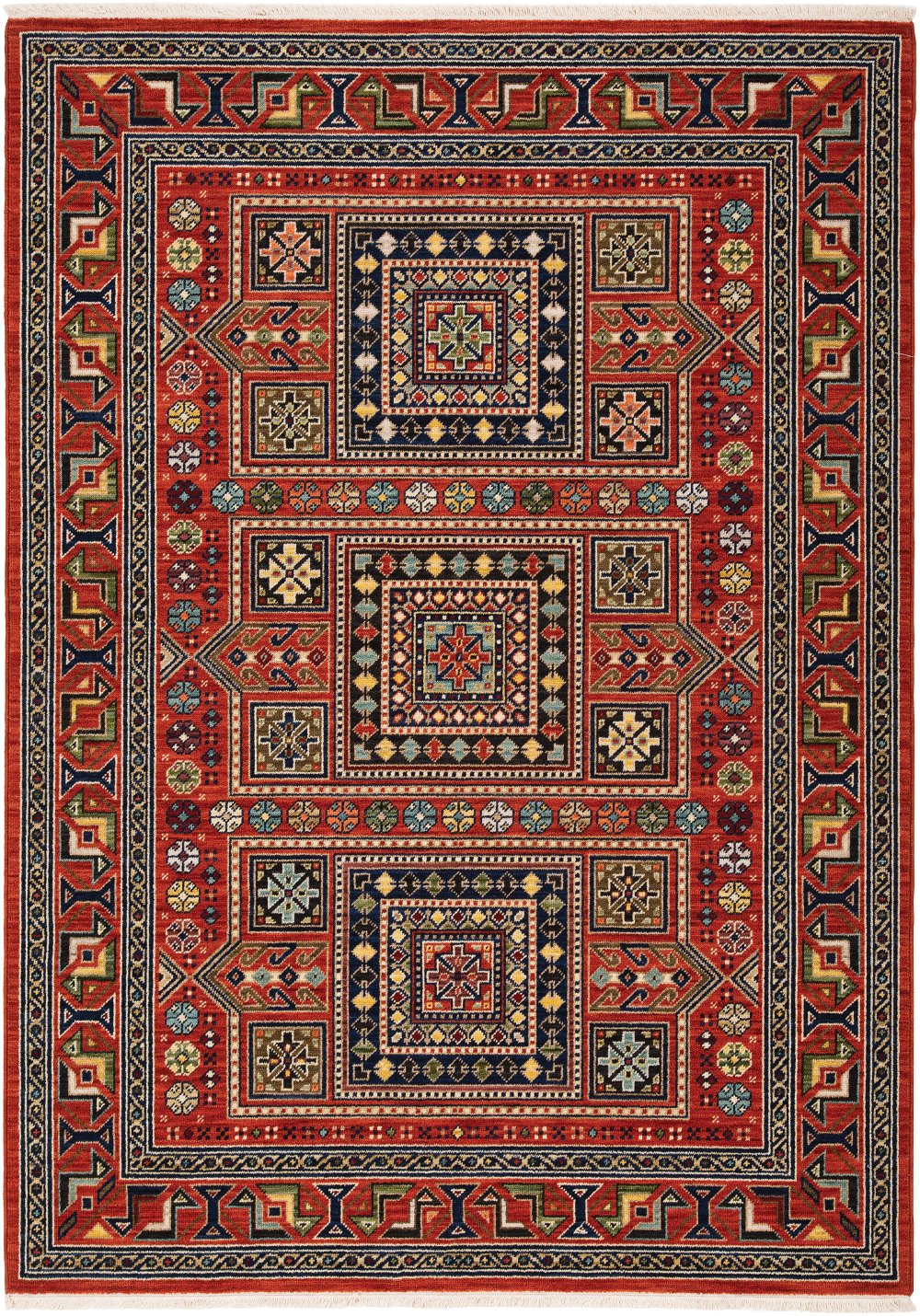 Lilihan 8 x 10 Large Red and Multi Area Rug