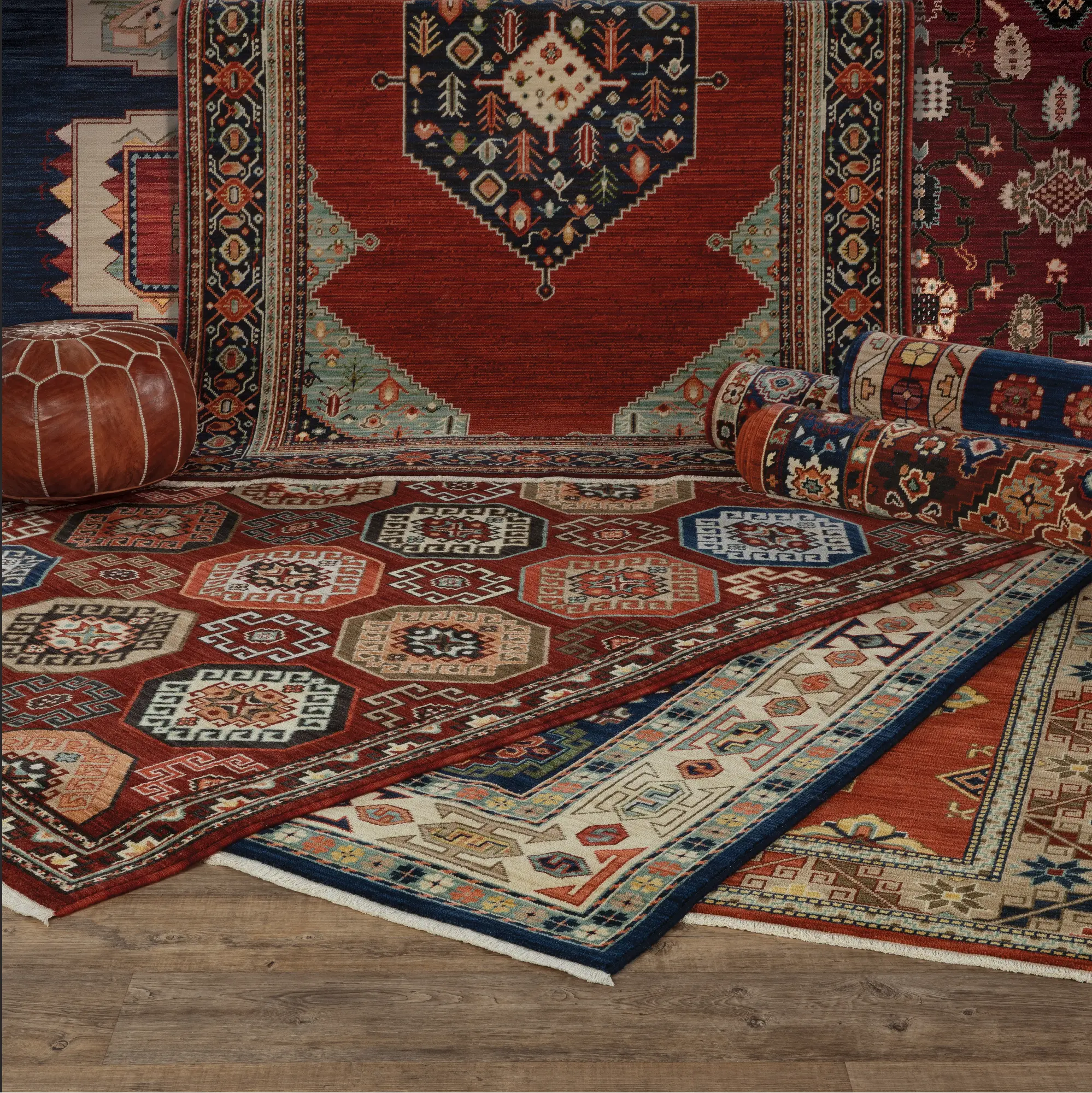 Lilihan 8 x 10 Large Red and Multi Area Rug-4
