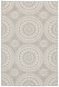 Portofino 8 x 10 Gray and Ivory Indoor-Outdoor Rug