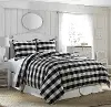 Black and White Buffalo Check Camille Super King Comforter Set