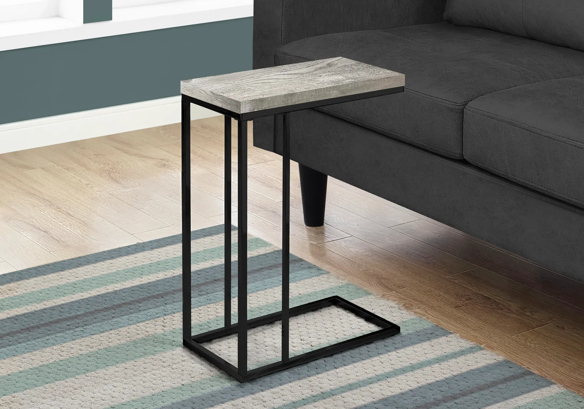 Contemporary Gray Chairside C-Table-2