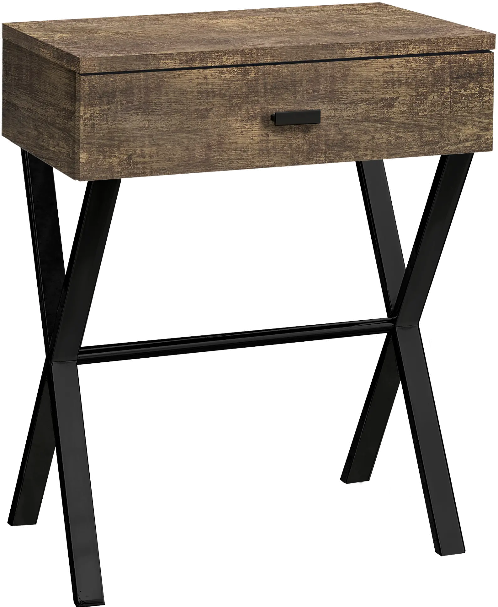 Brown Accent Table with Drawer-1