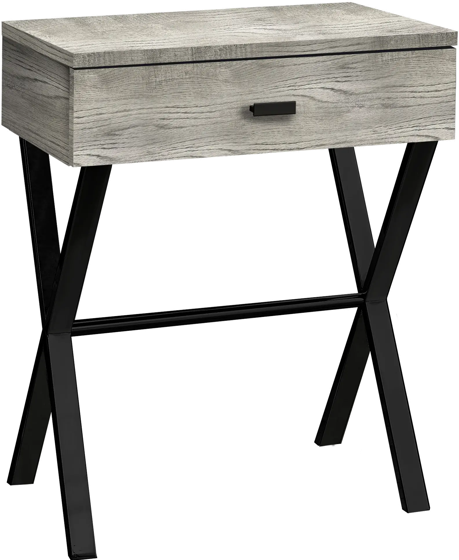 Gray Accent Table with Drawer-1