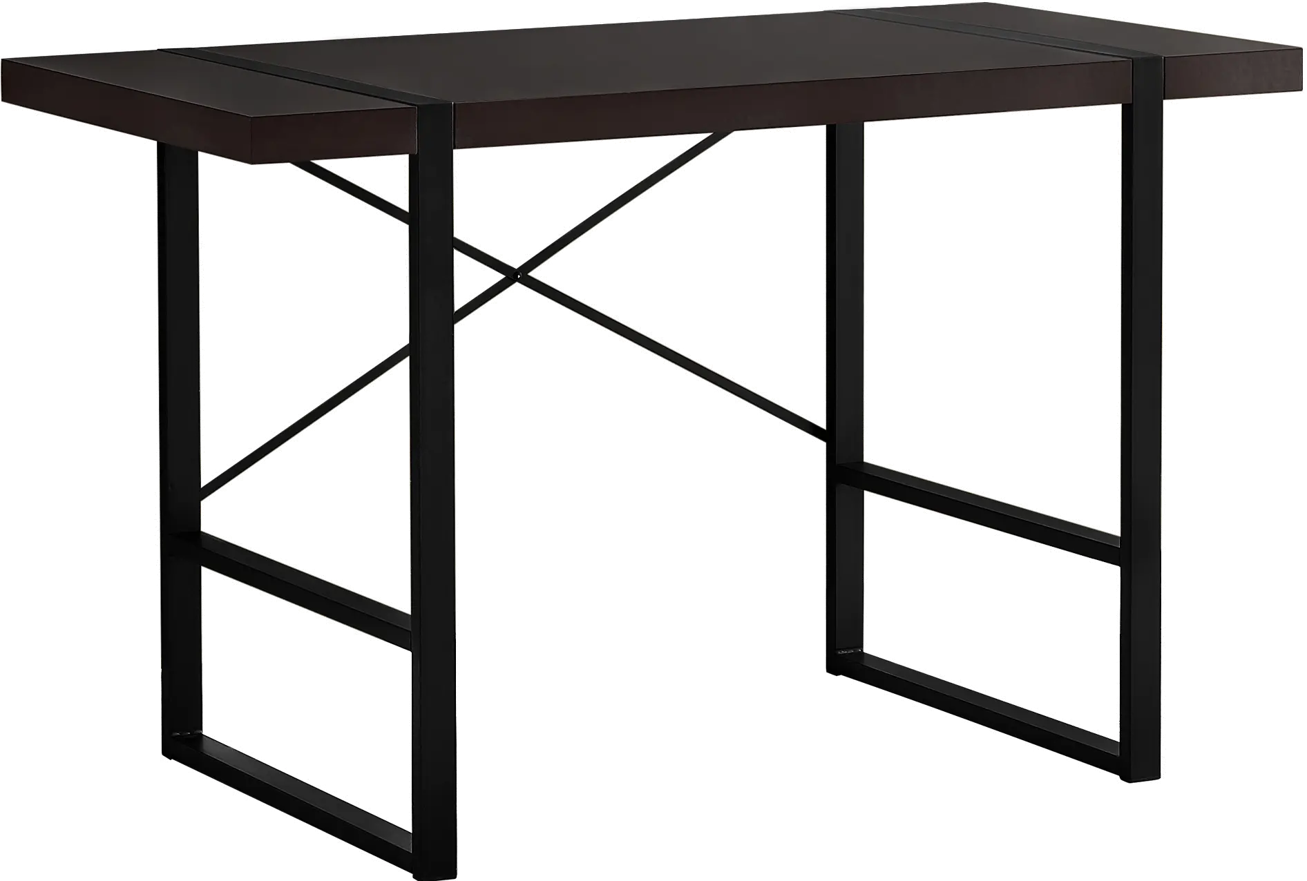 Cappuccino and Black Computer Desk-1