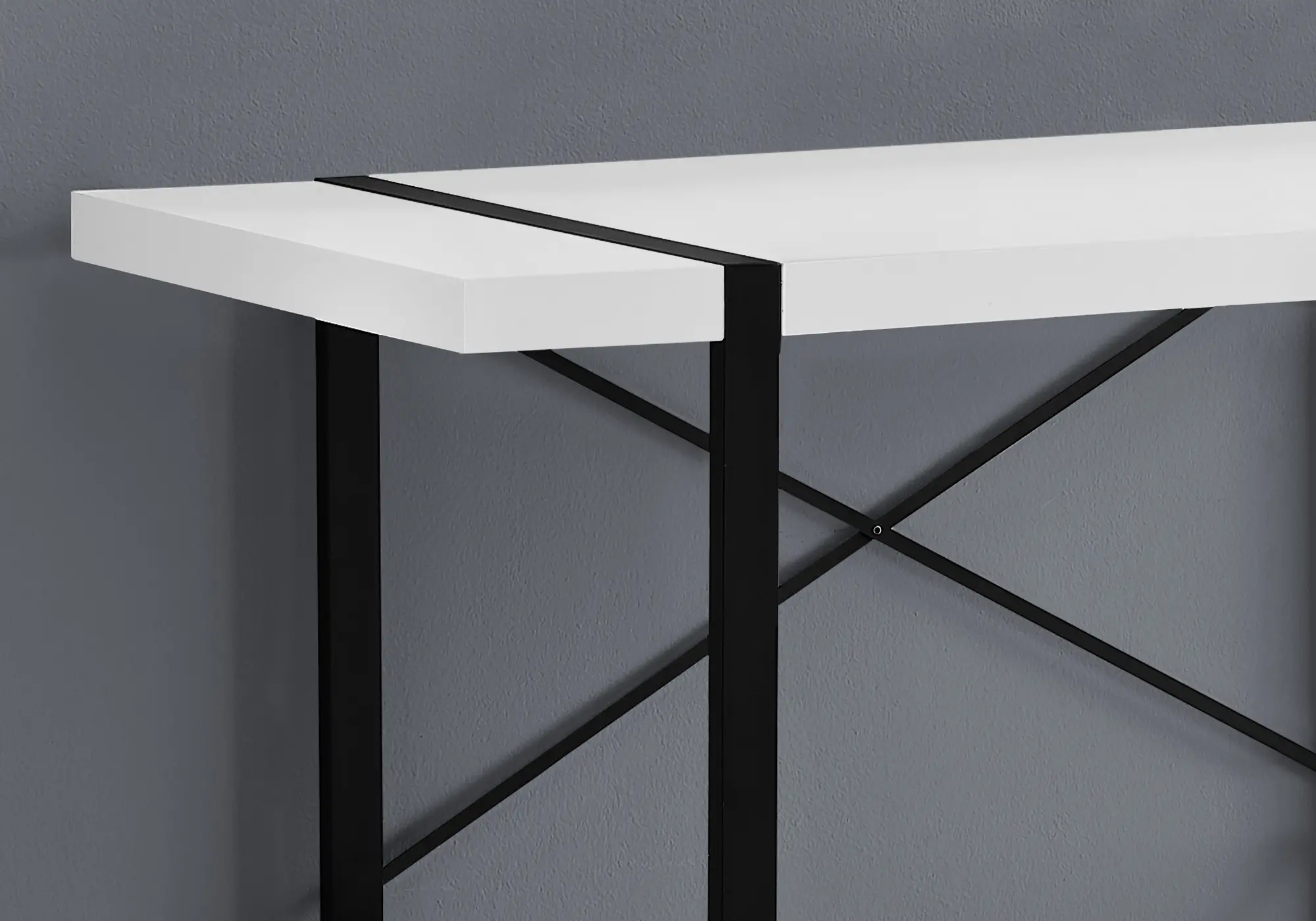 White and Black Computer Desk-3