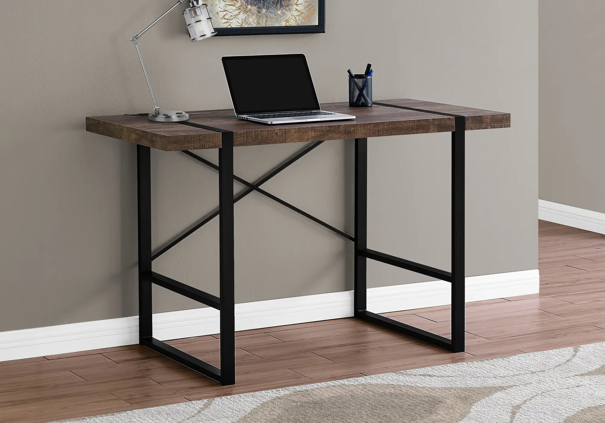 Brown and Black Computer Desk-2