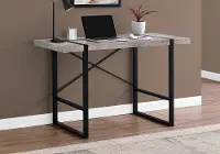 Reclaimed Taupe and Black Computer Desk