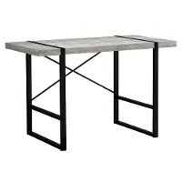 Rustic Gray and Black Computer Desk