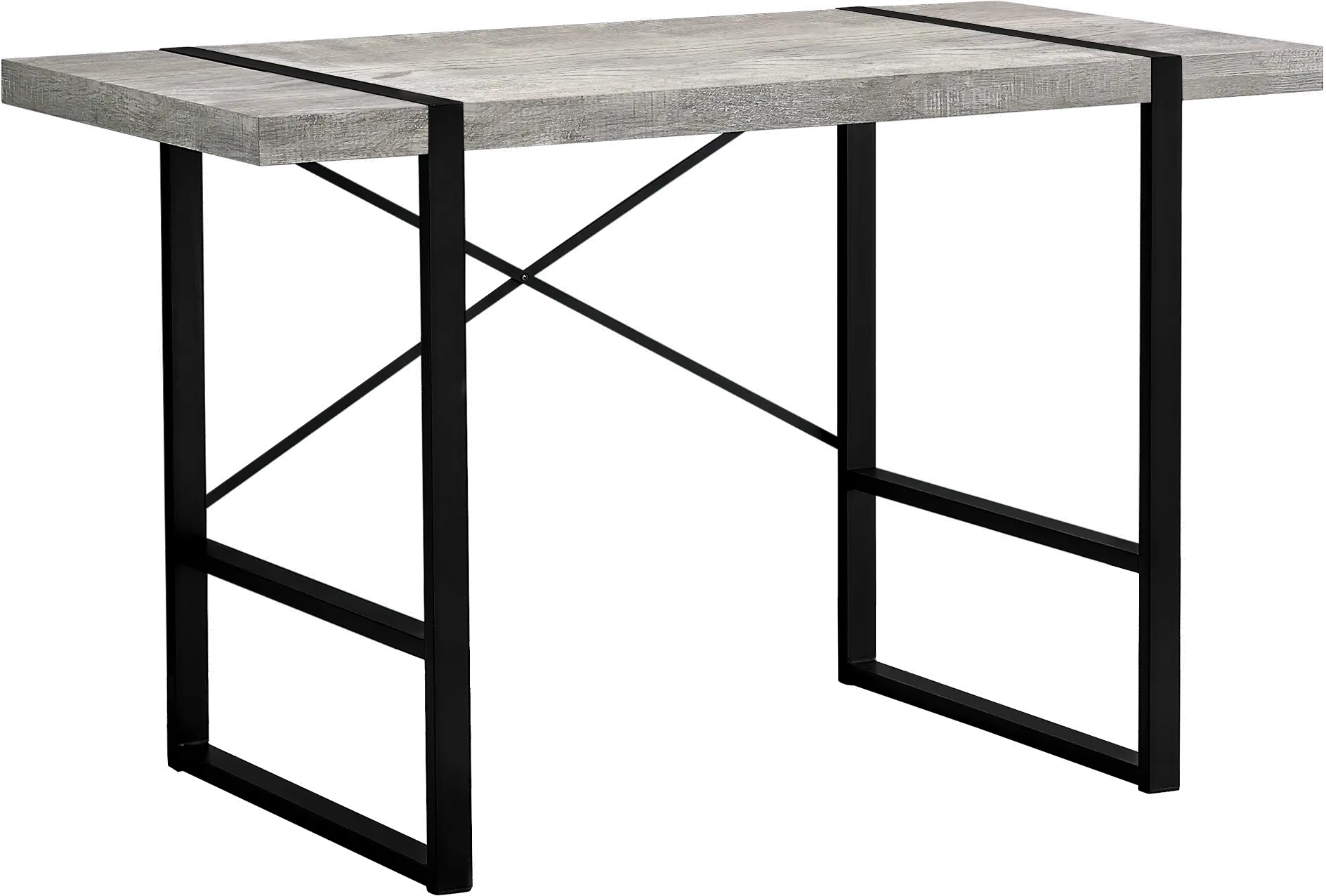 Rustic Gray and Black Computer Desk-1