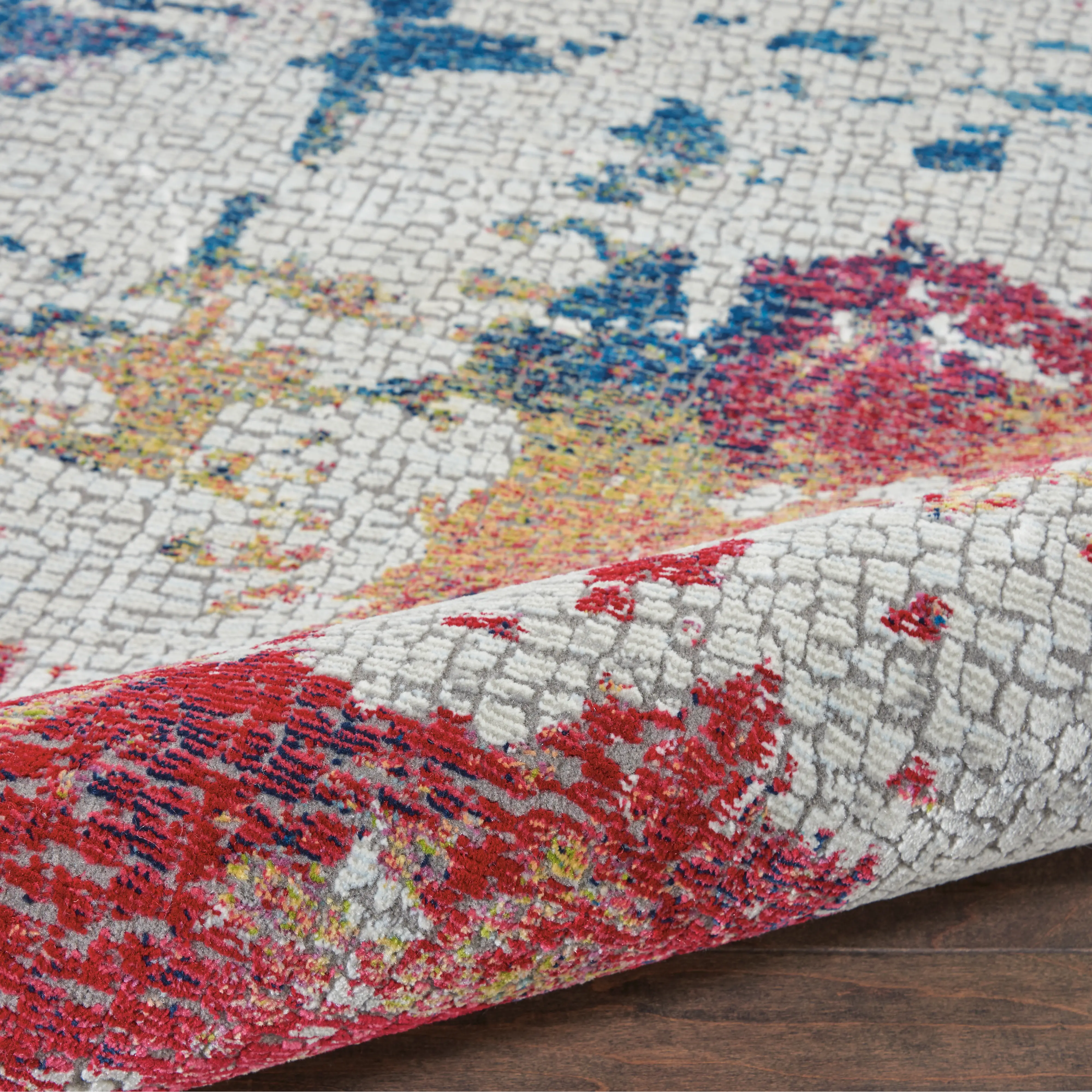 ANR10/5X8/MULTI Ankara Global 5 x 8 Artistic Navy, Red, and Gray Area Rug-2