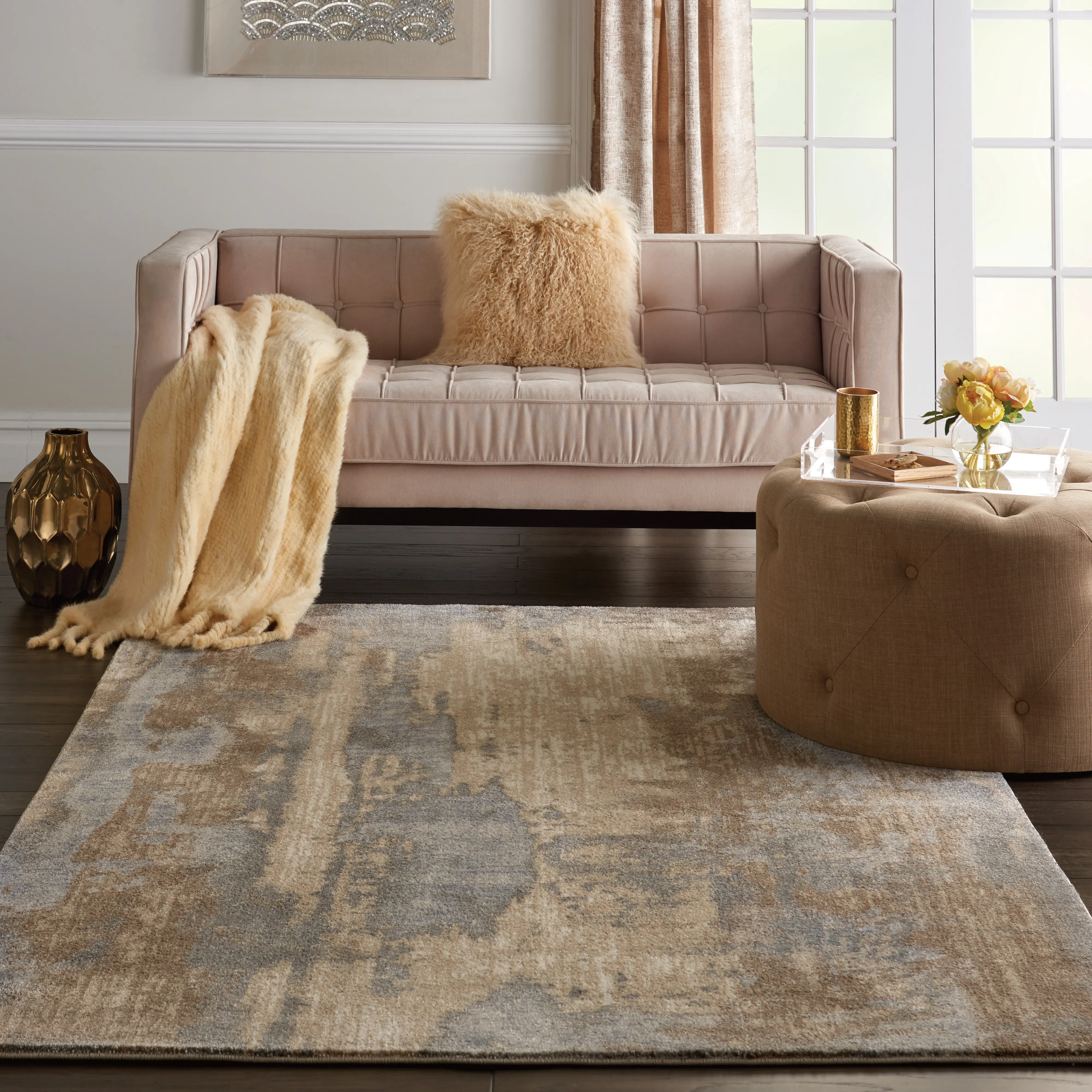 Moroccan Celebration 8 x 10 Gray and Beige Area Rug-2