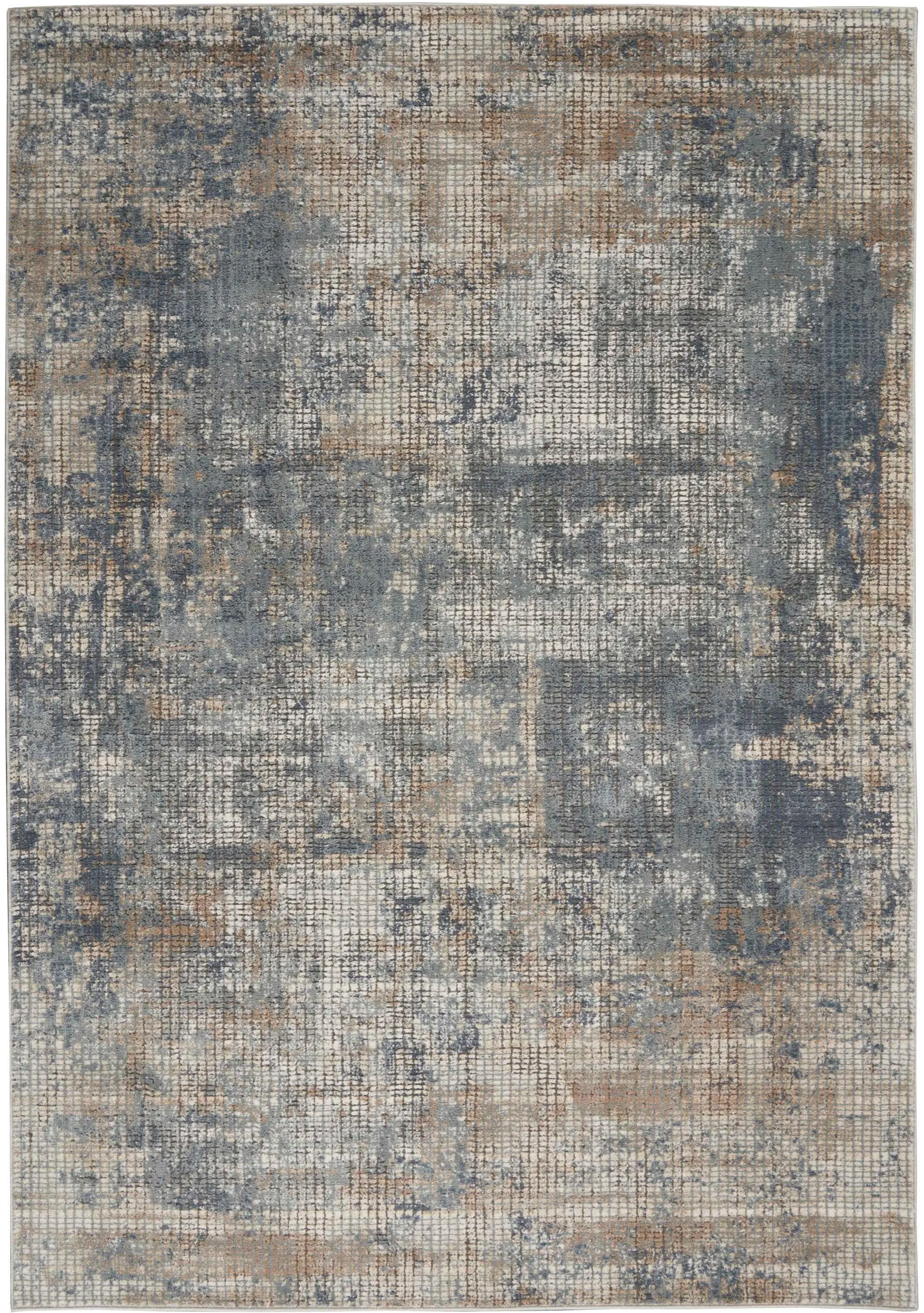 Quarry 5 x 7 Blue and Beige Area Rug-1