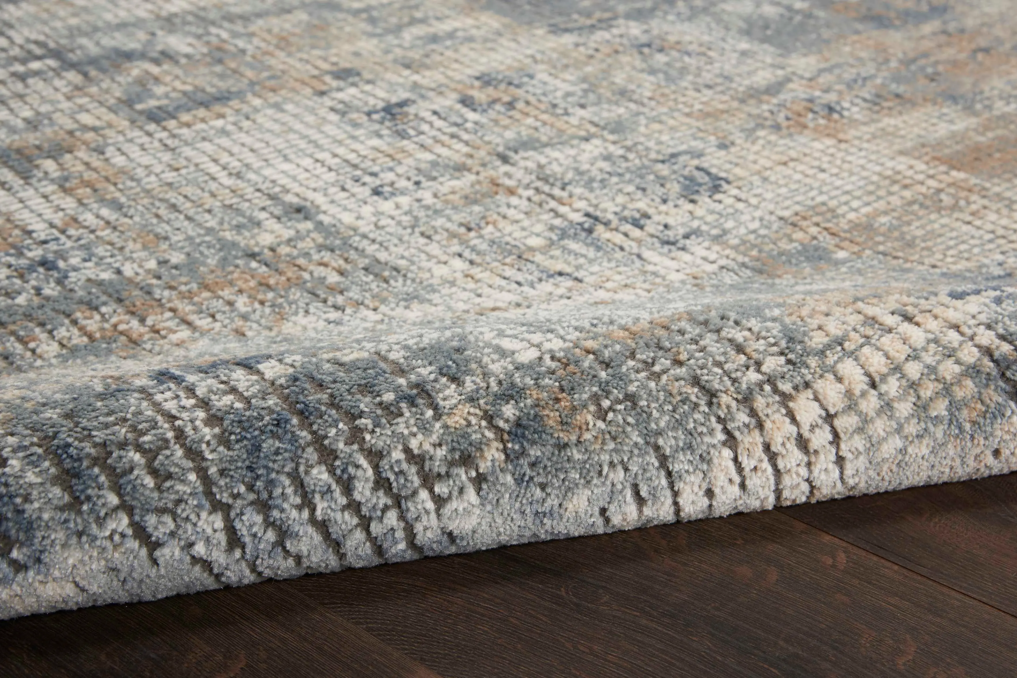 Quarry 5 x 7 Blue and Beige Area Rug-3