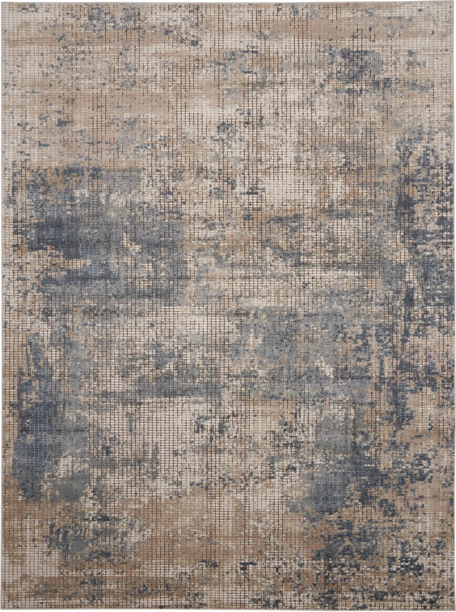 QUA02/8X10/QUARRY Quarry 8 x 10 Blue and Beige Area Rug-1