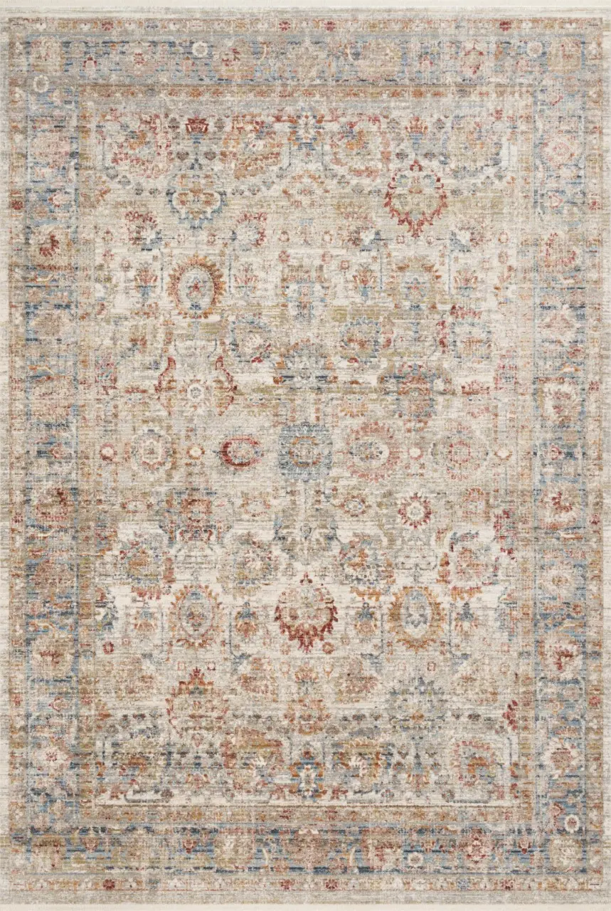 CLE-02/5X8/IVORYOCEA Claire 5 x 8 Ivory Ocean Area Rug-1