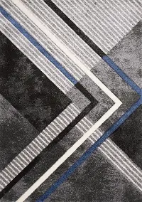 Soho 5 x 8 Solid Black and Blue Point Area Rug