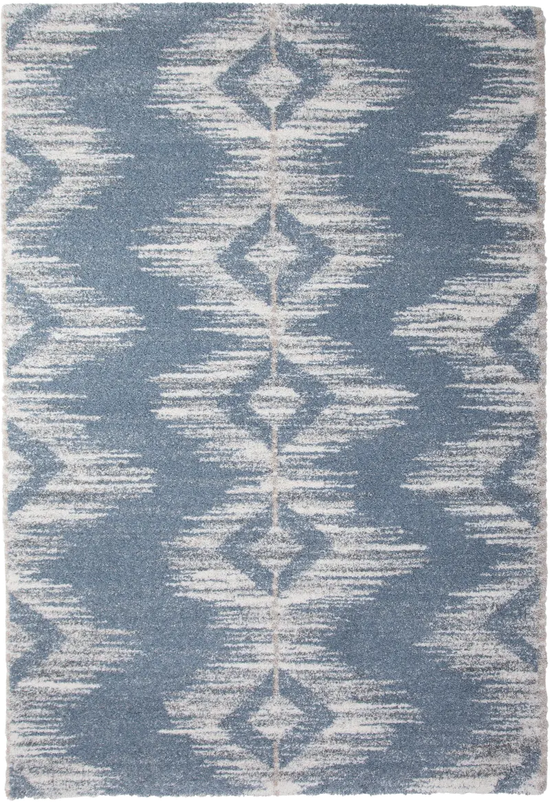 Granada 8 x 10 Ombre Blue and Beige Area Rug