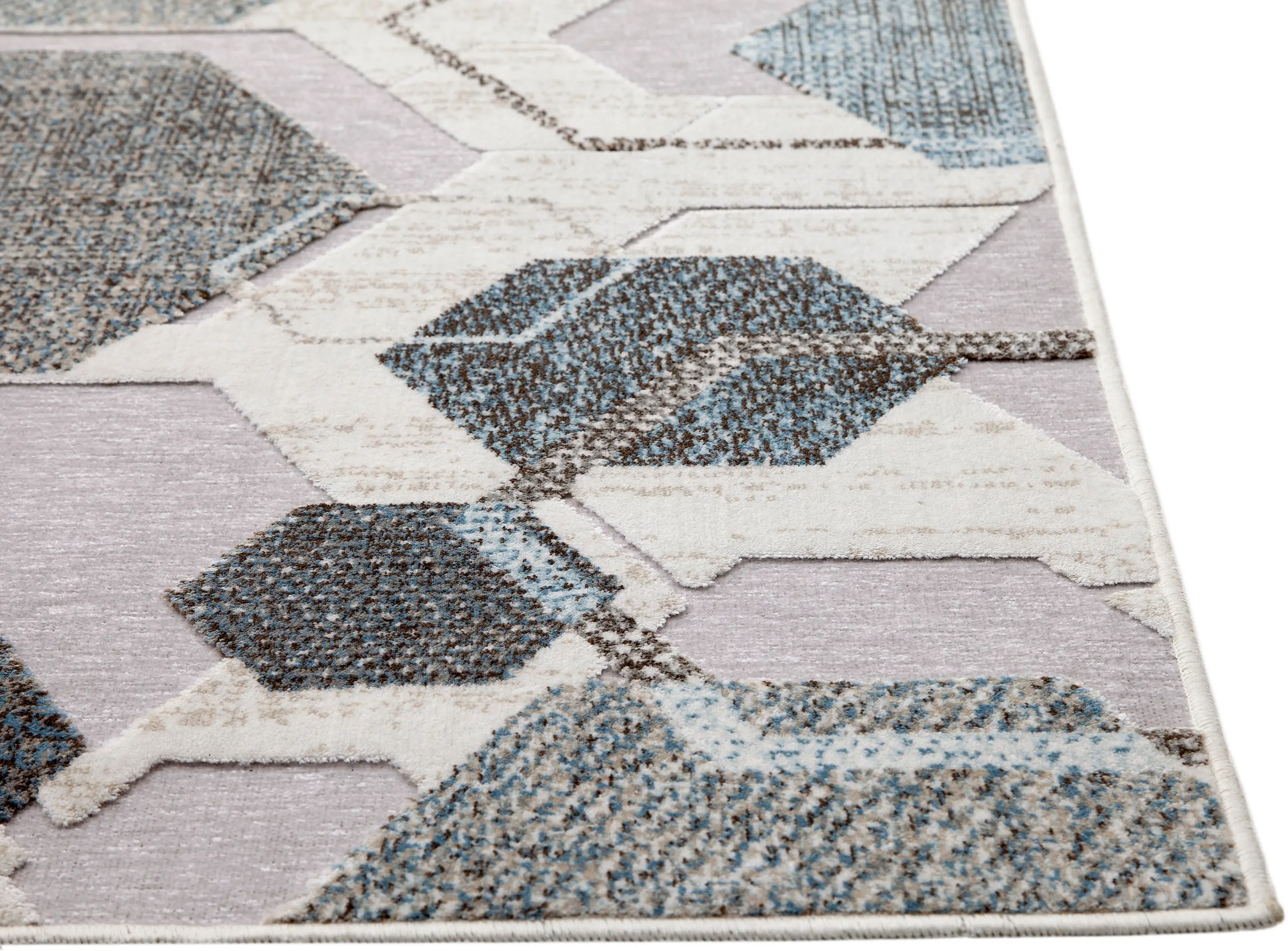 Napa 8 x 11 Gray Hexagon Area Rug-5