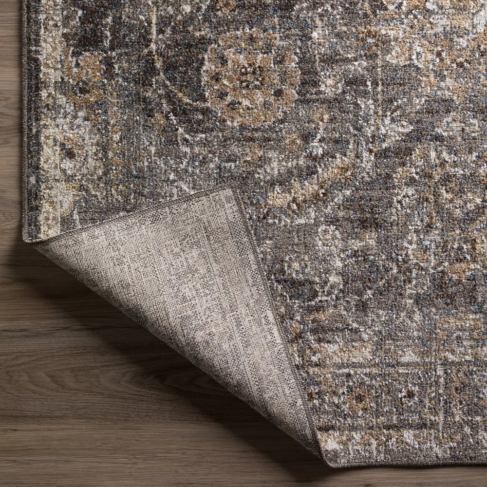 MR2PE5X7/PEWTER 5 x 7 Medium Mocha and Ivory Area Rug - Mercier-4
