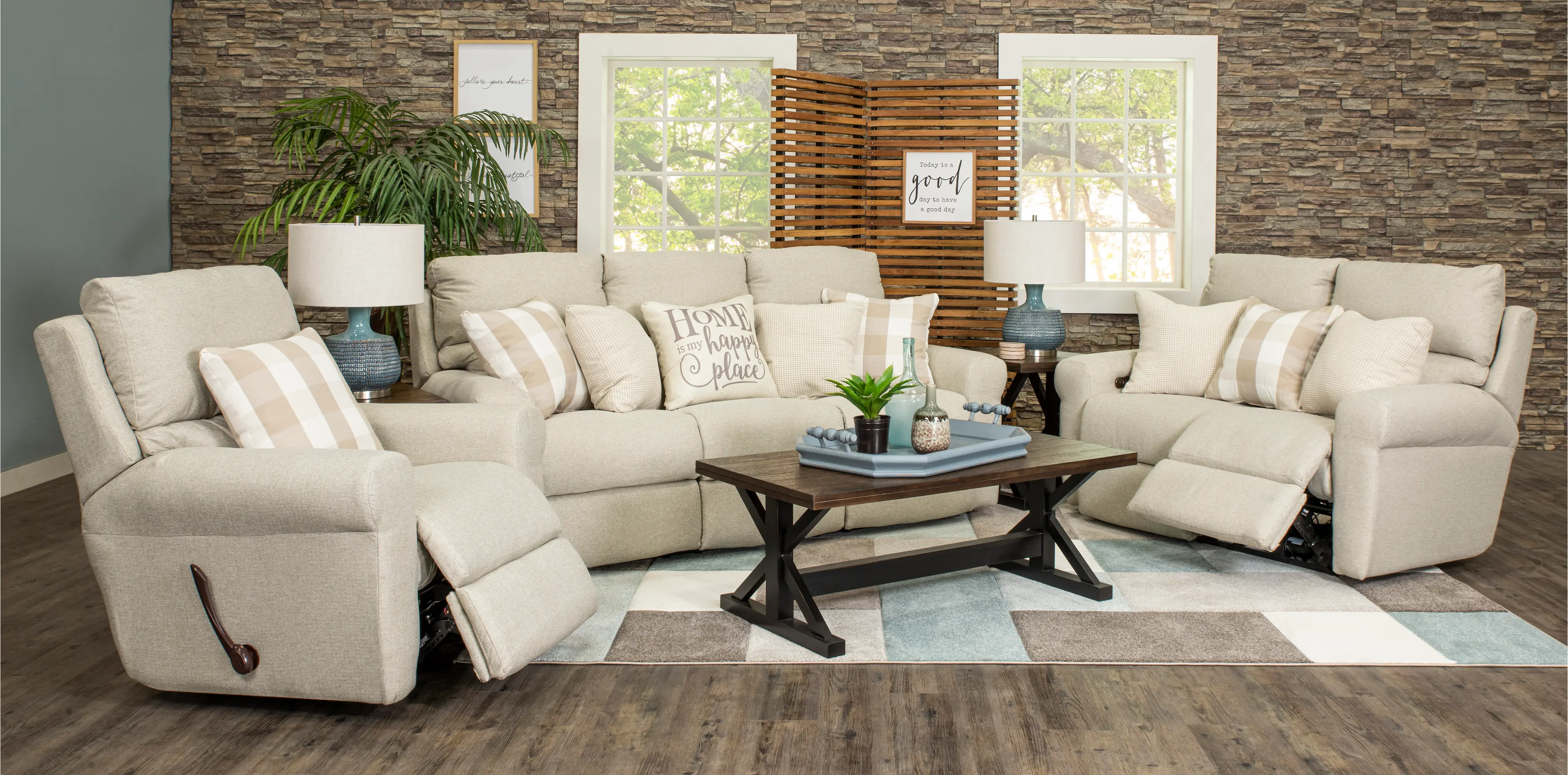 1211/1605-38 Westport Beige Lay Flat Reclining Sofa-2