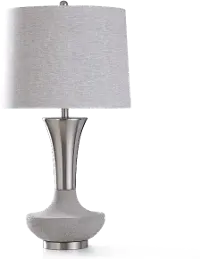 Two Tone Metal Silver and Concrete Genie Table Lamp - Dante