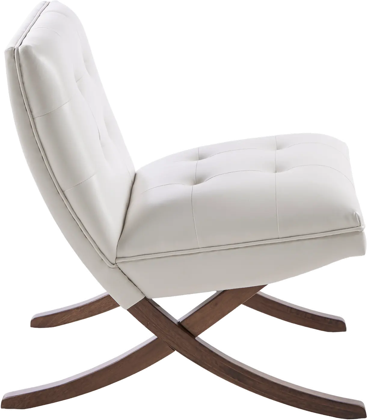 Wynn Mid Century Modern White Accent Chair-4
