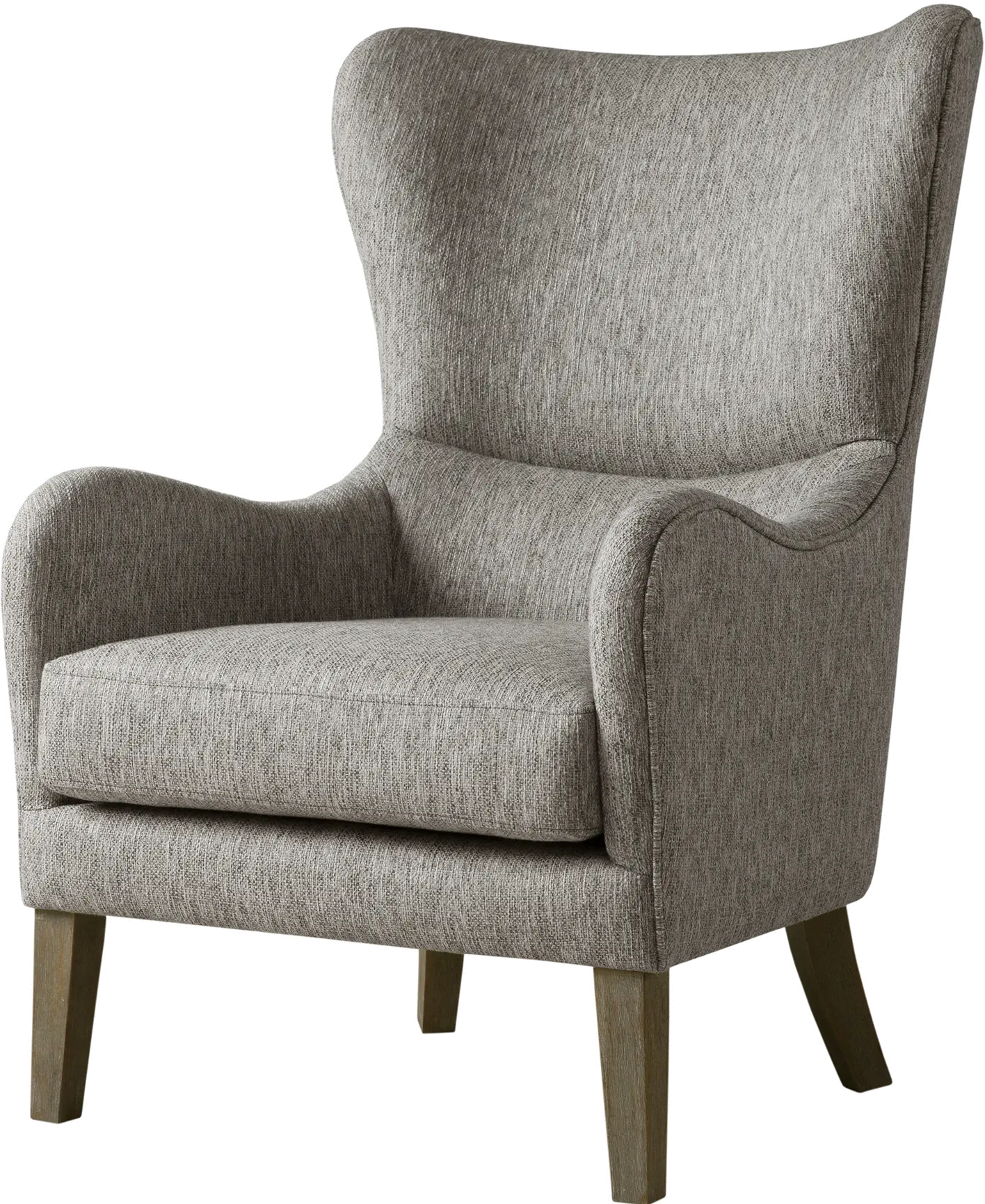 Arianna Gray Swoop Wing Accent Chair-1