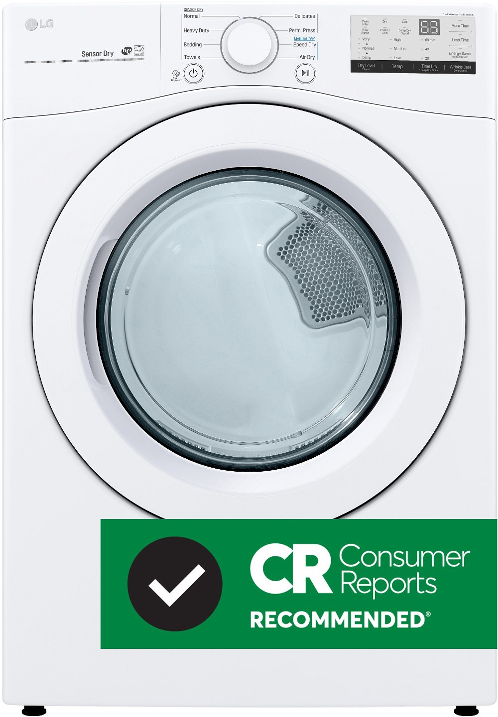 LG Ultra-Large Capacity Gas Dyer - 7.4 cu. ft. White