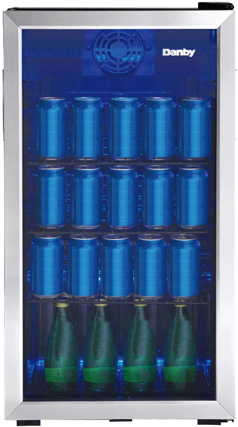 Danby Compact Refrigerator - 3.1 cu ft Stainless Steel