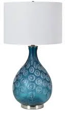 Contemporary Blue Reaction Glass Table Lamp-1