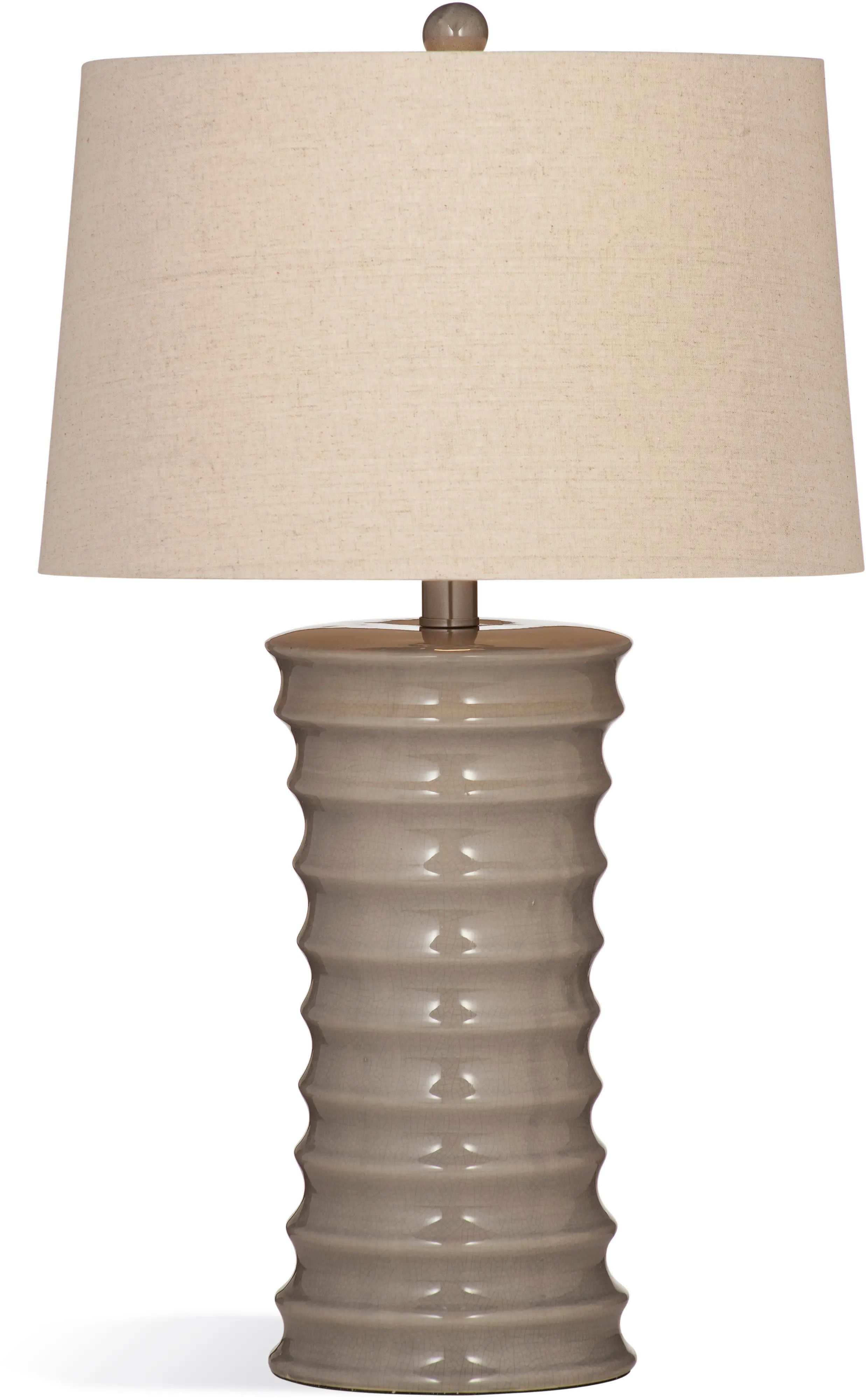 Transitional 30 Inch Neutral Gray Crackle Table Lamp-1