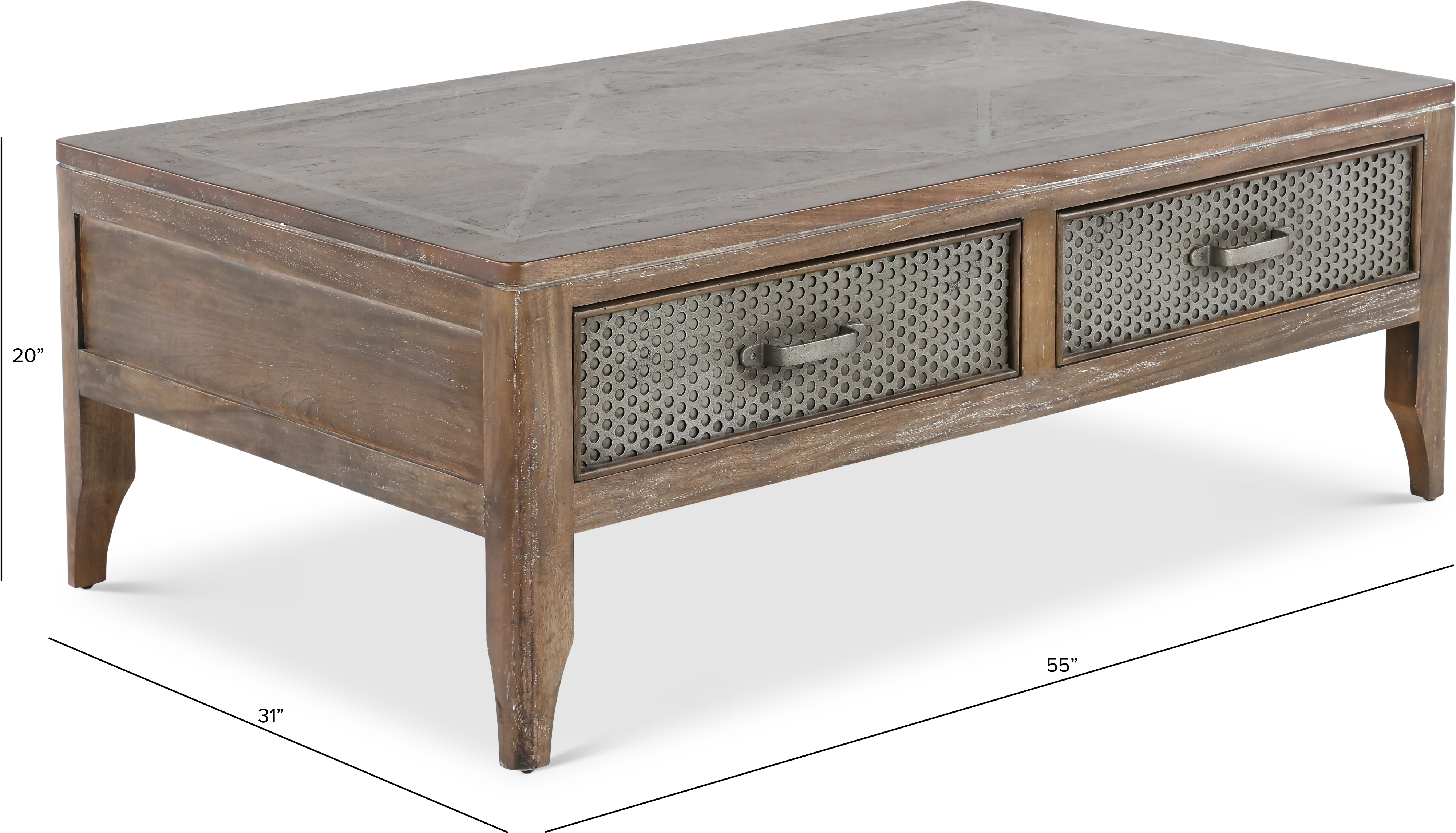 Corvelle Industrial Timberwood Coffee Table-3