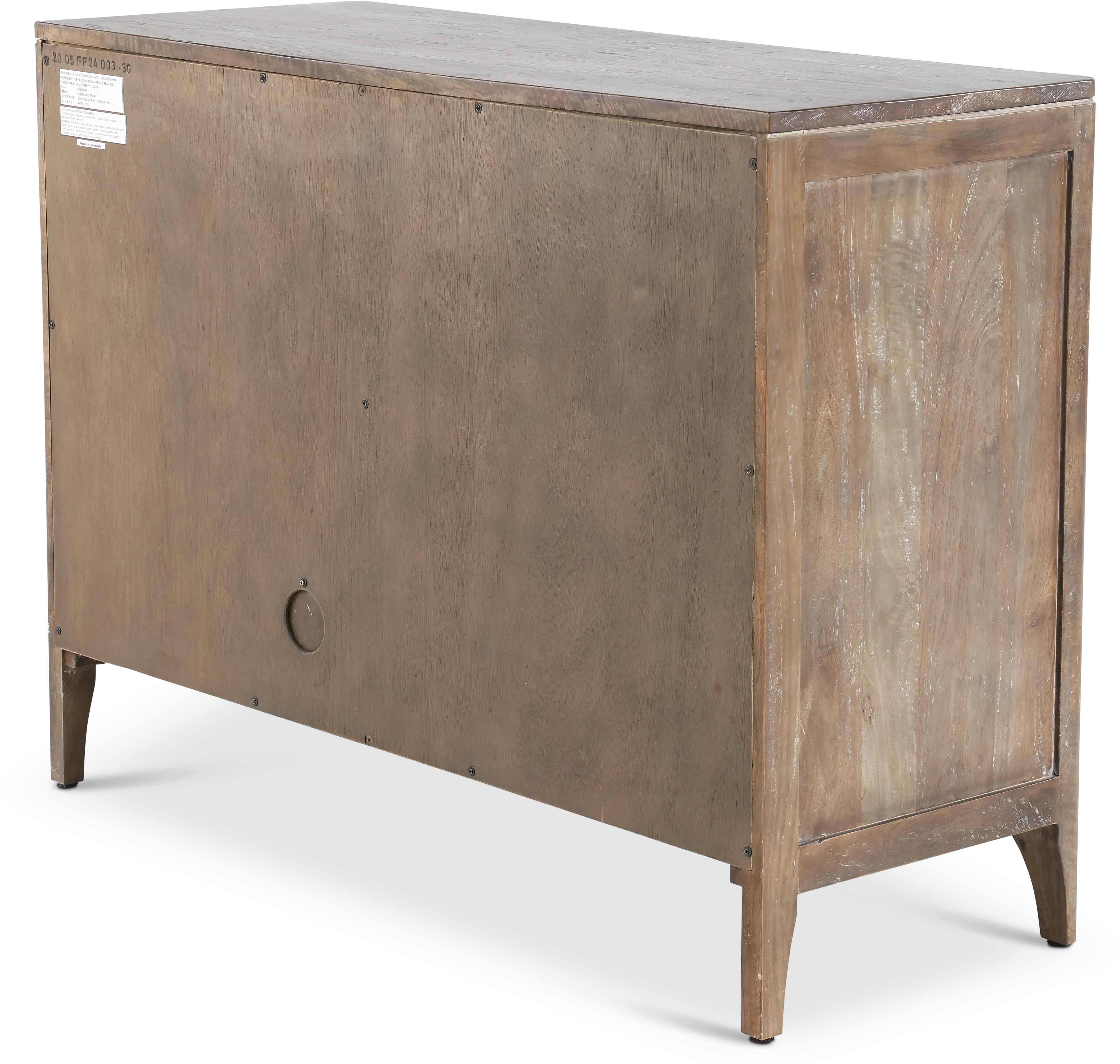 Timberwood Console with Two Perforated Metal Doors - Graves-6